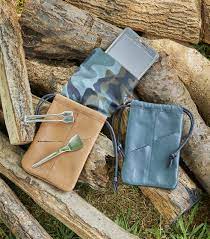 話題の付録 肉厚鉄板mini 用の牛革ケースを作ったぞ be pal 巾着 カモフラージュ柄 ケース