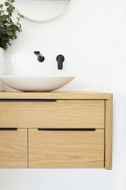 Great to increase bathroom space and ensure easy cleaning. Australian Made Solid Timber Bathroom Vanities Raw Sunshine Coast