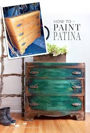 How To Paint Patina On Furniture Before After Salvaged Inspirations Paintedfurniture Painted Bedroom Furniture Furniture Makeover Remodel Furniture Diy