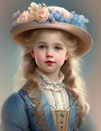 Victorian girl with blonde hair - Victorian Toddler Portrait...