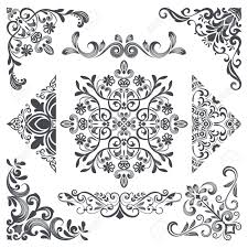 Abstract green blue low poly background vector illustration. Vintage Decorative Floral Corner Design Elements Vector Set Royalty Free Cliparts Vectors And Stock Illustration Image 74694056