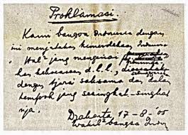 Hasil gambar untuk teks.proklamasi