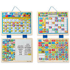 Melissa Doug Kids Magnetic Calendar And Responsibility Chart Set With 120 Magnets To Track Schedules Tasks And Behaviors