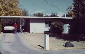 Commissioned and constructed in 1940 as a training field for reserve fighter pilots. Here S A Front Yard View Of Our Mid Century Base Housing At Luke Afb 1973 The Carport Was Central We Hardly Ever Used The Base Housing Favorite Places Places