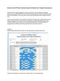 Inggris kelas xi semester genap kurikulum 2013. Analisis Soal Pilihan Ganda