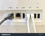 Computer Outlet Plugs Cable Outlets Cables Stock Photo 520145023 ...