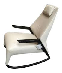 Contempo Italia White Leather Rocking Chair On Chairish Com White Leather Chair Rocking Chair Affordable Leather Chair
