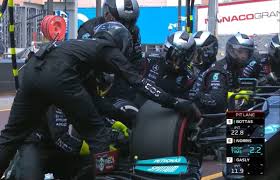 Bottas' wheel nut, shown in a state of disrepair. Formularacers On Twitter Mercedes Have Confirmed That Bottas Wheel Nut Is Still On The Car And Can Only Be Removed At The Factory