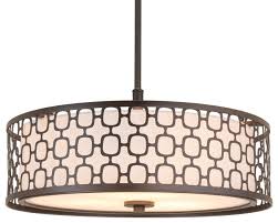 Kira Home Harper 18 Modern 3 Light Chandelier Dual Lattice Metal Glass Shade Transitional Pendant Lighting By Modum Decor