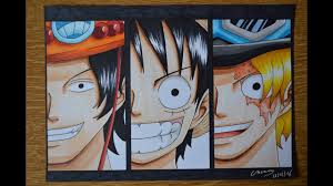 Drawing Ace Luffy And Sabo Youtube