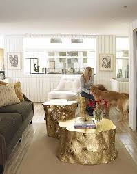 Gold Log Tree Stump Tables Home Home Decor Furniture