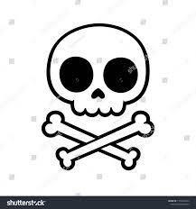 Cute Stylized Cartoon Skull And Crossbones Doodle Simple Hand Drawn Jolly Roger Sign Isolated Vector Illustr In 2020 Simple Skull Drawing Skulls Drawing Simple Skull