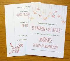 Printable Wedding Invitation Stationery Set Origami Paper Cranes A6 Custom Printable Wedding Invitations Wedding Invitations Stationery Wedding Invitations