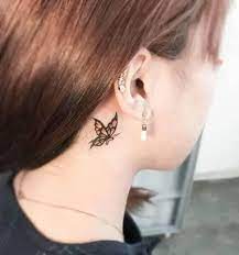 Tucking a tattoo behind the ear not only looking awesome and outstanding, but also lets you show off your stunning body art while still being somewhat behind the ear elephant tattoo. 35 Minimalists Behind The Ear Tattoo Ideas Trendy Designs