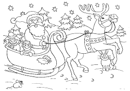 Kleurplaat kerst kleurplaten de kerstman in zijn arreslee 5417. Arreslee Kleurplaat