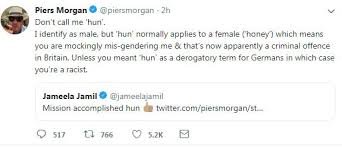 Piers morgan has been called by some the other simon cowell. indeed, his role on america's got talent is to provide brutally honest (and often moderately rude). Piers Morgan Reports Jameela Jamil To The Police For Misgendering Him After Bitter Twitter Row