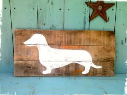 Reclaimed Wood Sign Dachshund Wall Art Vintage Sign Rustic Dachshund Wall Art Dachshund Art Dachshund Love