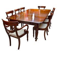 Antique Regency Dining Table With 8 Vintage Chairs Regency Dining Table Vintage Chairs Dining Table