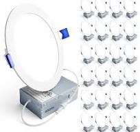 Ensenior 24 Pack 6 Inch LED Recessed Light, Dimmable, 6000K ...