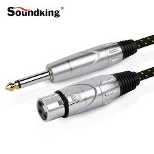 Soundking High Quality Microphone Cable Xlr Female To Jack 6 5 6 35 1 4 Male Plug Audio Cable Lead 3m 5m 10m B06 Audio Cable Connectors Microphone