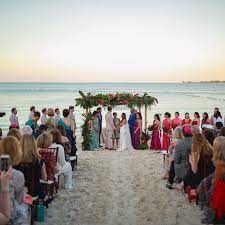 Jewel Toned Bahama Wedding Beach Ceremony Bahamas Wedding Beach Wedding Inspiration Wedding Beach Ceremony