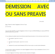La lettre de démission est un acte dont le salarié est l'unique auteur. Lettre Demission Sans Preavis Word Doc Cours Genie Civil Outils Livres Exercices Et Videos