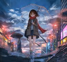 Sad boy in the rain. Sad Anime Girl Crying In The Rain Alone Otaku Wallpaper