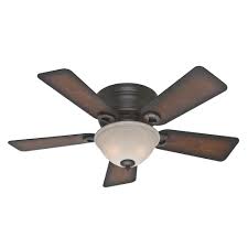 Shop our collection of tropical fans today! Hunter Conroy 42 In Indoor Onyx Bengal Bronze Low Profile Ceiling Fan With Light Kit 51023 The Home Depot