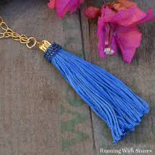 Quick diy beaded tassel necklace: How To Make An Easy Tassel Necklace Running With Sisters