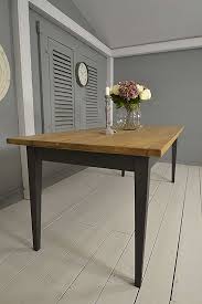 French Tapered Leg 10 Seater Painted Oak Dining Table Grey Photo 2 Dining Table Oak Dining Table Table