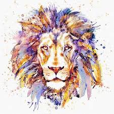Lion Head Instant Download Printable Art Watercolor Portrait Wall Art Watercolors Animal Art Wildlife Big Cats Lions Art Gifts Watercolor Lion Lion Art Watercolor Portraits