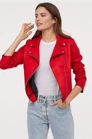 Biker Jacket Red Suede Jacket Biker Jacket Outfit Outerwear Women