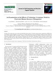 Our professional human resource consultant in malaysia provide assistance on payroll services, reduce 3e accounting malaysia is a certified ordinary member of the malaysian institute of human resource management, the first and only professional body authorised to certify hr practitioners in. Pdf An Examination On The Effects Of Technology Acceptance Model In Electronic Human Resource Management