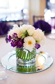 101 flower arrangement tips, tricks, & ideas for beautiful flowers. Purple And White Centerpieces With Roses And Zinnias