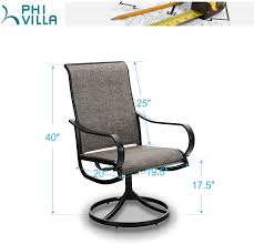 Maybe you would like to learn more about one of these? Buy Phi Villa Patio Swivel Dining Chairs Set Of 2 Outdoor Kitchen Garden Metal Chair With Textilene Mesh Fabric Patio Furniture Gentle Rocker Chair Black Frame Online In Vietnam B08swbjt8y