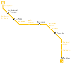 A continuación tiene el mapa de metro madrid línea 1, con las estaciones puestas al día el 01 julio 2021. Linea 5 Politecnico Pantitlan Del Metro De La Ciudad De Mexico
