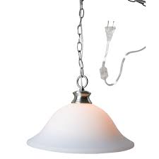 Glass Shade Swag Lamp Brushed Nickel Walmart Com Walmart Com