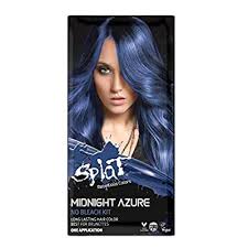 Buy Splat منتصف الليل مجموعة كاملة من اللازوردي صبغة شعر زرقاء كاملة صبغة شعر زرقاء كاملة طويلة الأمد نباتية وخالية من القسوة Online In Kuwait B0842bg1wz