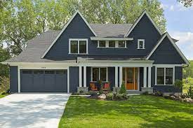 More images for blue grey exterior house paint colors benjamin moore » Bright Modern House Exterior Blue Orange Front Doors Navy House Exterior