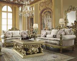 Metallic Bright Gold Tan Sofa Set 2pcs Traditional Homey Design Hd 105 Hd 105 Set 2 Traditional Living Room Sets Sofa Set Gold Sofa