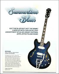 Epiphone Gary Clark Jr Blak Blu Casino With Bigsby Electric Guitar Ad Print Epiphone In 2020 Gary Clark Jr Epiphone Gary Clark