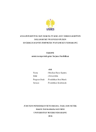 Ini contoh surat baptis saya yang sudah diperbarui. Analisis Bentuk Dan Makna Syair Lagu Gereja Kristen Dalam Buku Nyanyian Pujian Di Gereja Baptis Indonesia Wanamukti Semarang