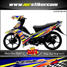 Actual size is 3 1/4 x 1 1/2 inches. Stiker Motor Keren Vega R Stiker Motor