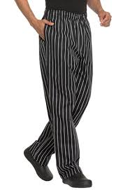 Unisex Traditional Baggy 3 Pocket Pant In Black White Stripe