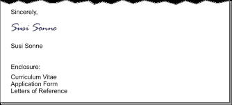 Also, the first four components: Cover Letter Enclosure Writing English