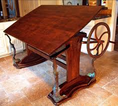 Custom Handmade Steampunk Style Drafting Table Drafting Table Steampunk Table Wood Drafting Table
