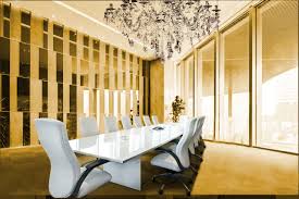 When you think of a corporate meeting, the first thing that sparks into your mind is the conference desk design in the hall. White Glass Conference Table Ambience Dore