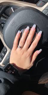 • mountain shaped acrylic nails (also known as stiletto shaped acrylic nails) are getting as popular as coffin shaped nails thanks to their prevalence on red carpets. Pin By Jacquie Asberry On Nails Natural Acrylic Nails Clear Acrylic Nails Natural Nails