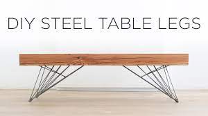 This project is especially useful if you have a large gathering planned, and you want to keep the indoor disruptions to a minimum. Diy Steel Table Legs How To Weld Hair Pin Style Legs Youtube