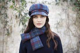 Irish Tweed Cap Women 100 Wool Pink Plaid Newsboy At Amazon Women S Clothing Store Newsboy Cap Woolen Cap News Boy Hat